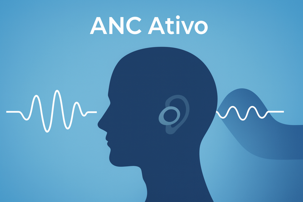 ANC Ativo: Como Funciona o Cancelamento de Ruído?